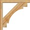 Ekena Millwork Merced Block Rough Sawn Bracket w/ Offset Brace, Western Red Cedar, 4"W x 24"D x 24"H BKT0402X24X24MRC05RWR - alternate 2